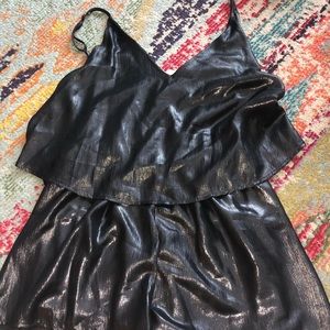 NWT dainty hooligan silver black romper small